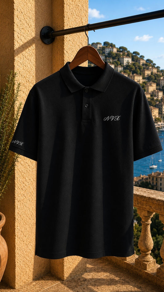 NVX Polo White Logo - Old Money Collection