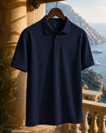 NVX Polo Black Logo - Old Money Collection