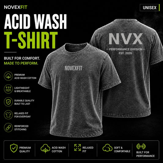 NovexFit T-Shirt Acid Wash Style