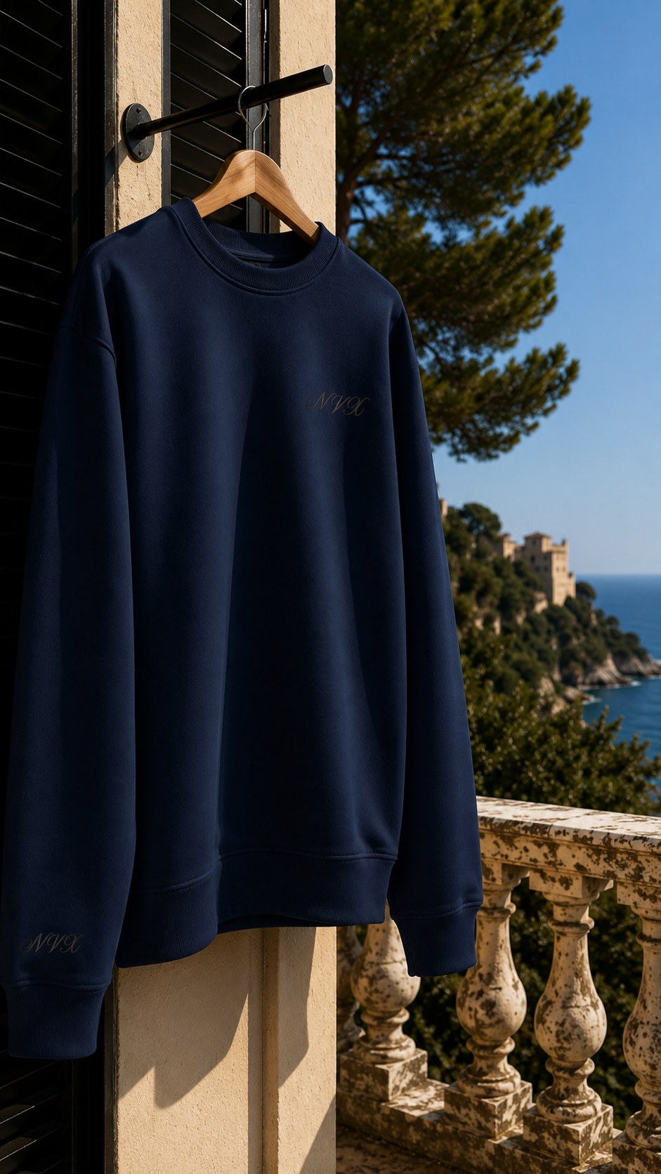 NVX Sweatshirt Black Logo - Old Money Collection