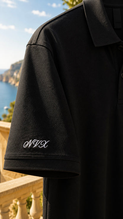 NVX Polo White Logo - Old Money Collection