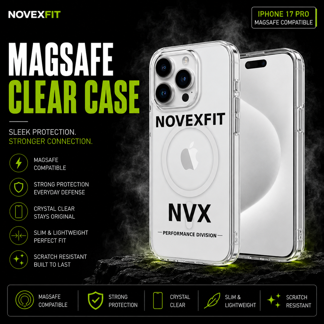 NovexFit MagSafe® Clear Case For iPhone®