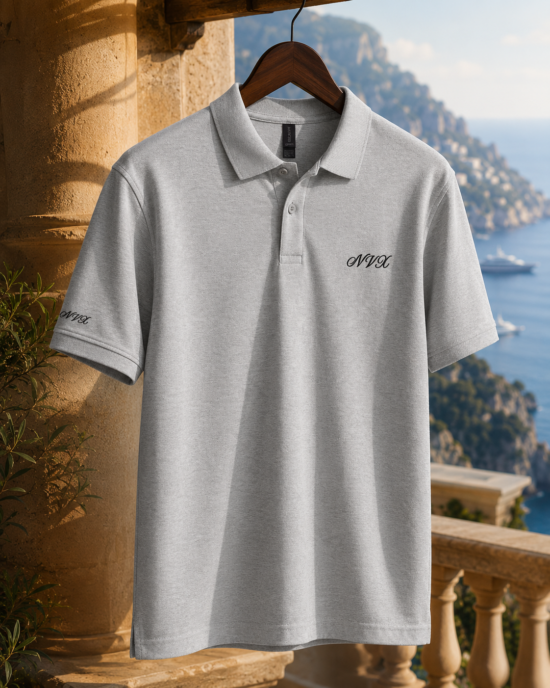 NVX Polo Black Logo - Old Money Collection
