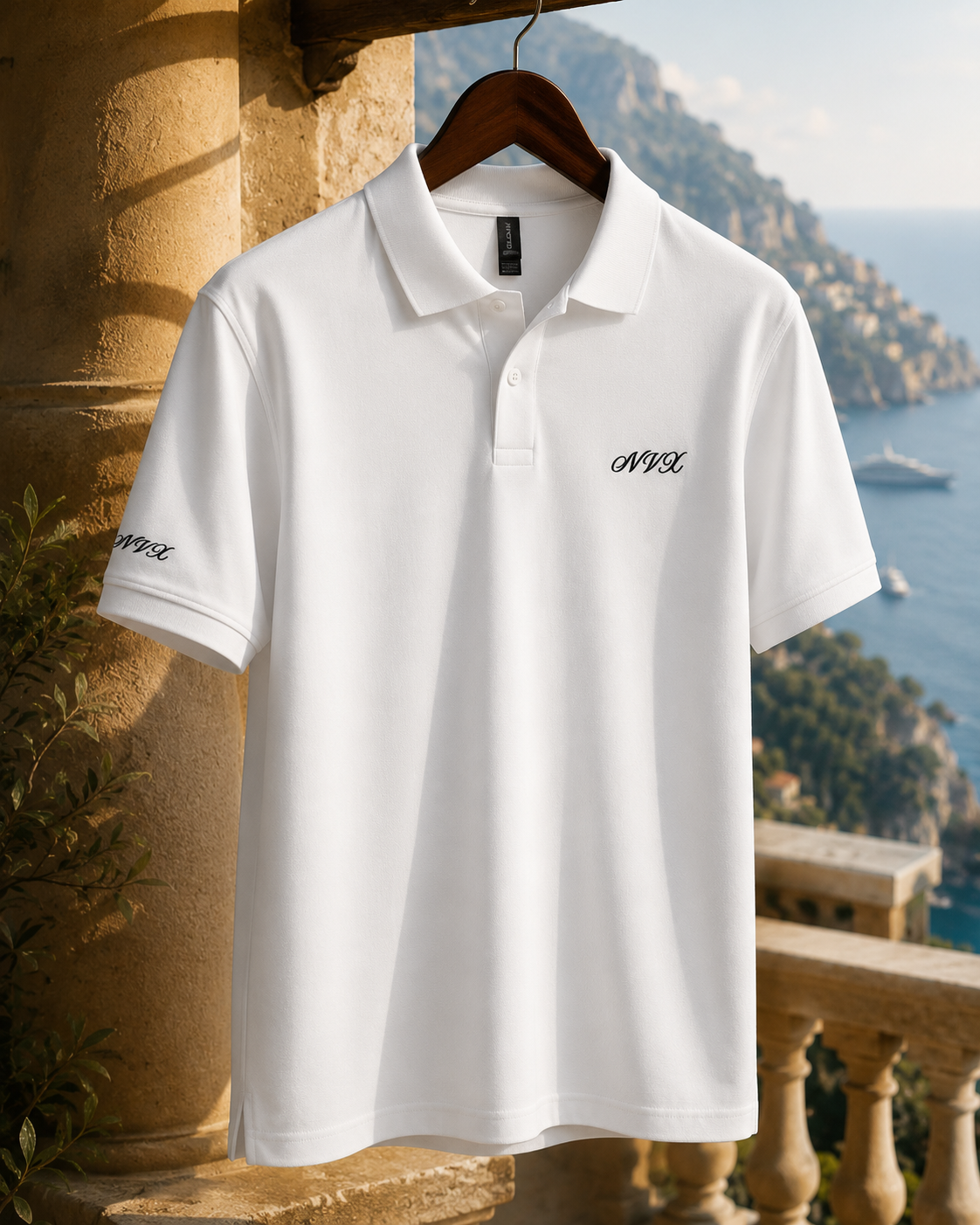 NVX Polo Black Logo - Old Money Collection